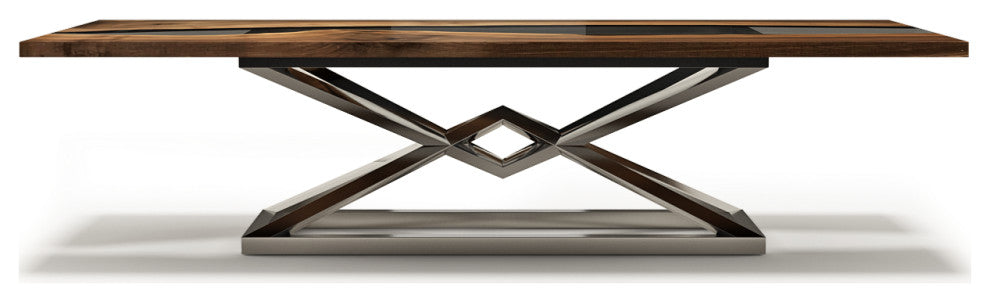 Abruzzo Walnut Dining Table, 4-6 Seater