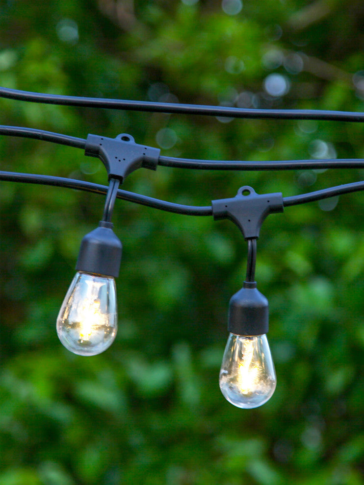 Brightech Ambience Pro Solar - 3000K Soft White Hanging Filament Bulbs, 48 Ft