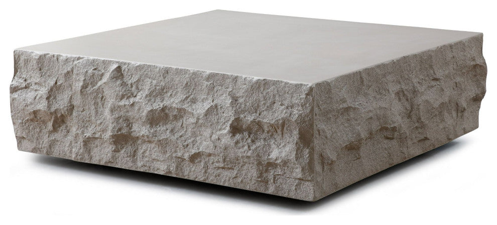 Modrest Quarry Modern Beige Square Coffee Table