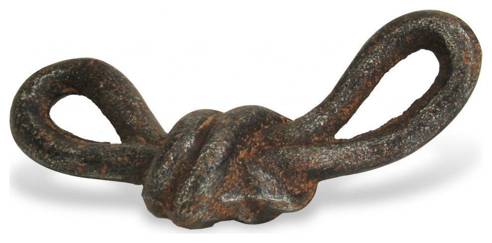 Rustic Gray Cast Iron Knot Sculpture