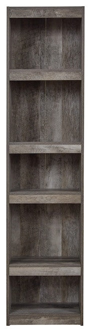 Benzara BM238403 72" 5 Tier Wooden Pier With Adjustable Shelves, Gray