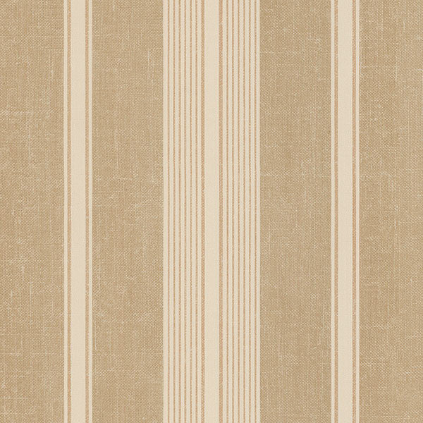 Cushion Stripe Wallpaper, Beige and Gold, Bolt