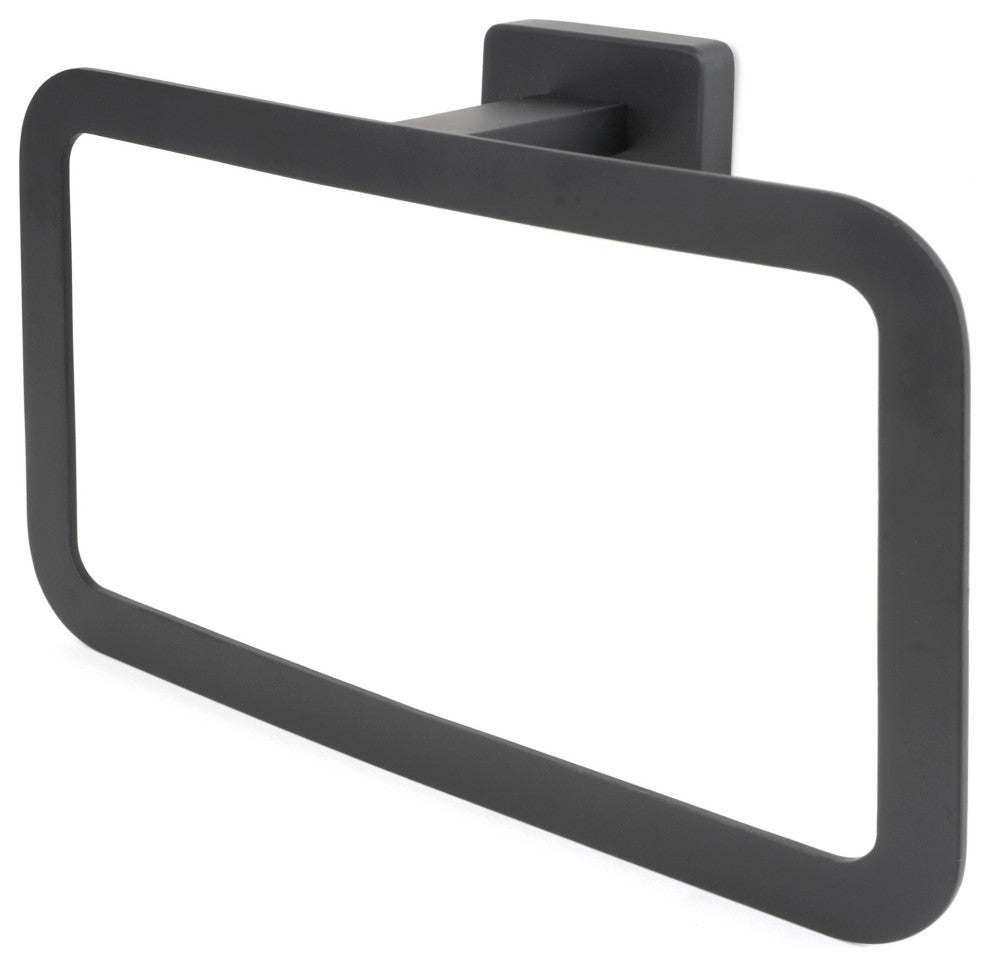 Chicago Series Black Bathroom Towel Ring