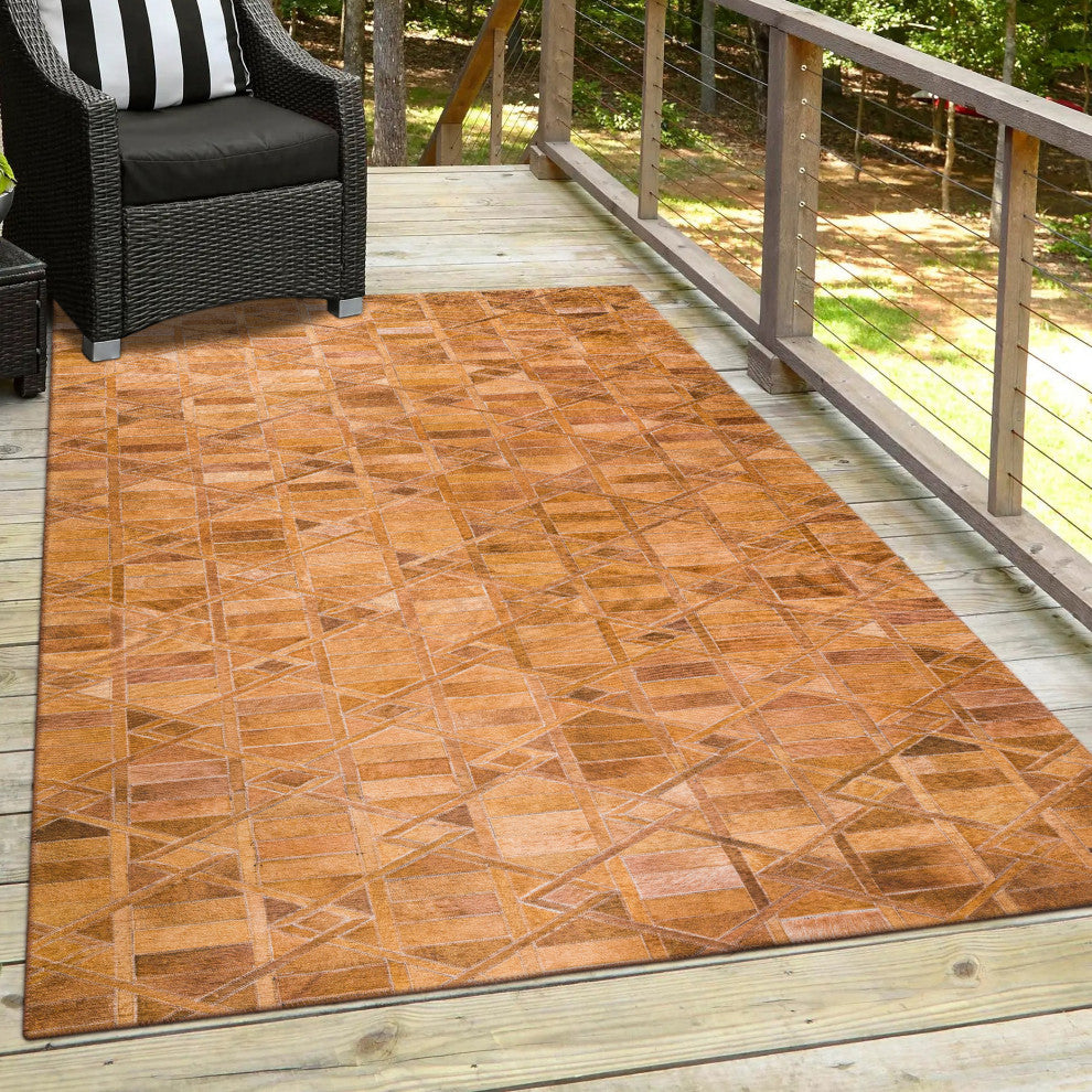 Indoor/Outdoor Stetson SS4 Spice Machine Washable 5' x 7'6" Rug