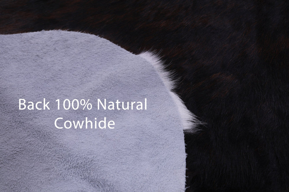 7' 6" X 6' 6" Organic Natural Hair-On Cowhide Area Rug C1483