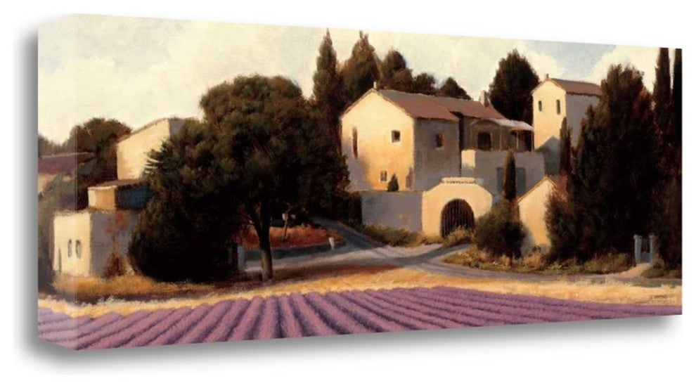 "Lavender Fields Panel I Crop" By James Wiens, Giclee on Gallery Wrap Canvas