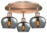 Innovations Fenton 3 18.25" Flush Mount Antique Copper