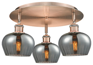 Innovations Fenton 3 18.25" Flush Mount Antique Copper