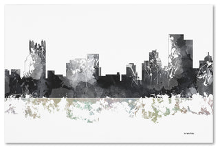 Marlene Watson 'Pittsburgh Pennsylvania Skyline BG-1' Canvas Art, 22"x32"