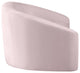 Riley Velvet Upholstered Rounded Sofa, Pink