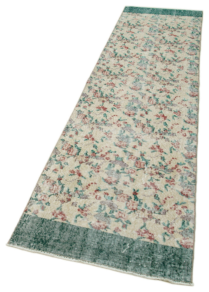 Rug N Carpet - Handwoven Oriental 2' 6" x 9' 11" Vintage Floor Runner Rug