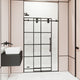 VIGO Elan 68" to 72" W x 74" H Frameless Sliding Shower Door in Matte Black