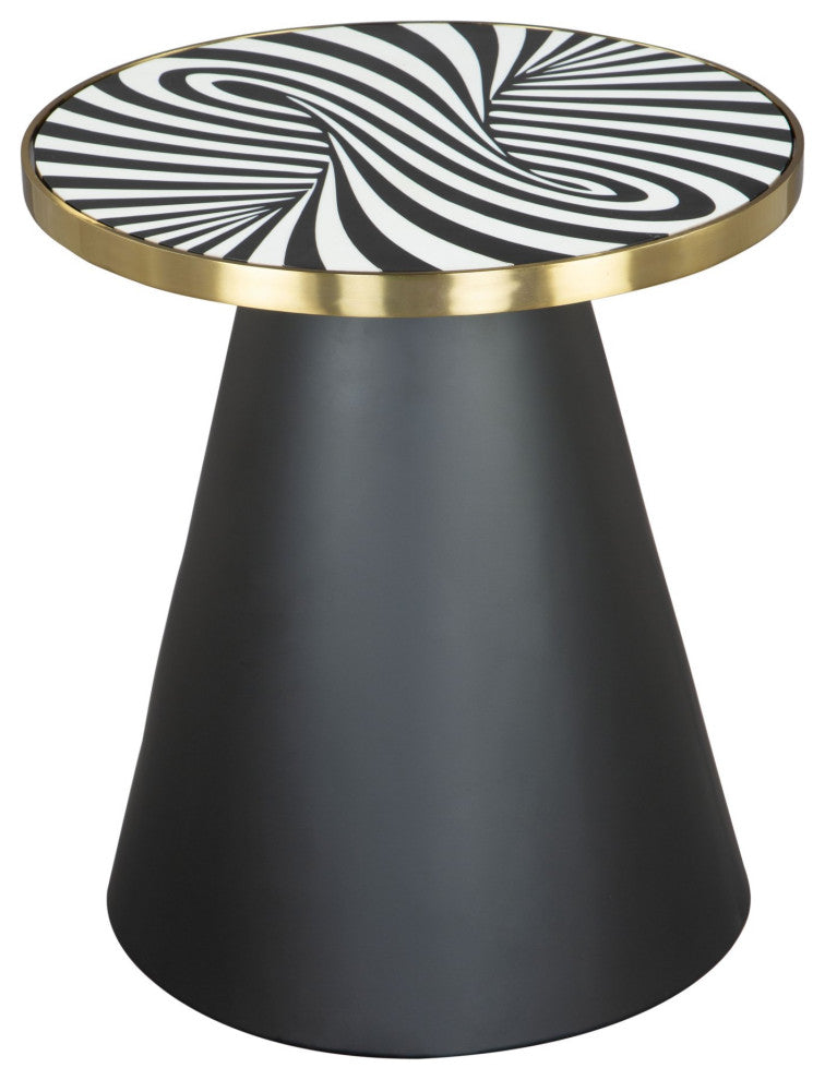 Sofa Side Table, Round, Metal Iron, Stainless, Black, Gold, Lounge Hospitality