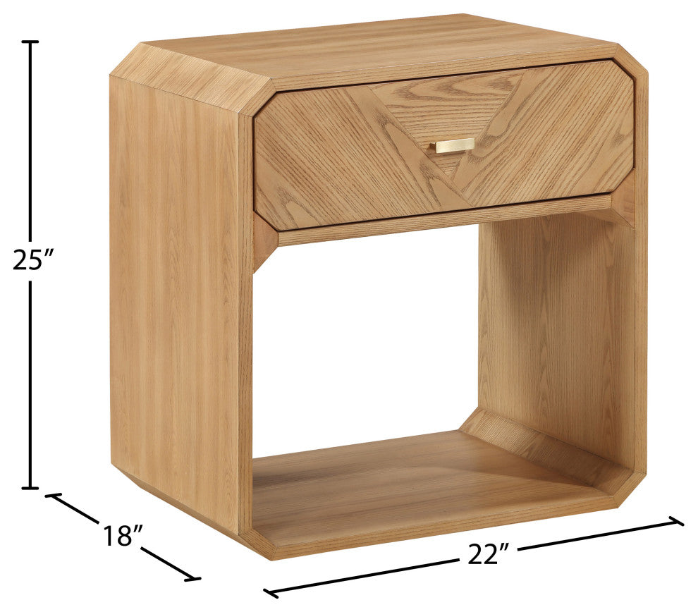 Parker Ash Veneer Nightstand, Natural