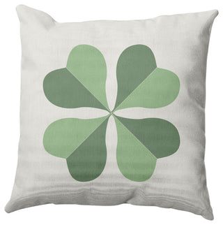 Lucky Clover St. Patrick's Day Throw Pillow, Laurel Tree Green, 20x20"