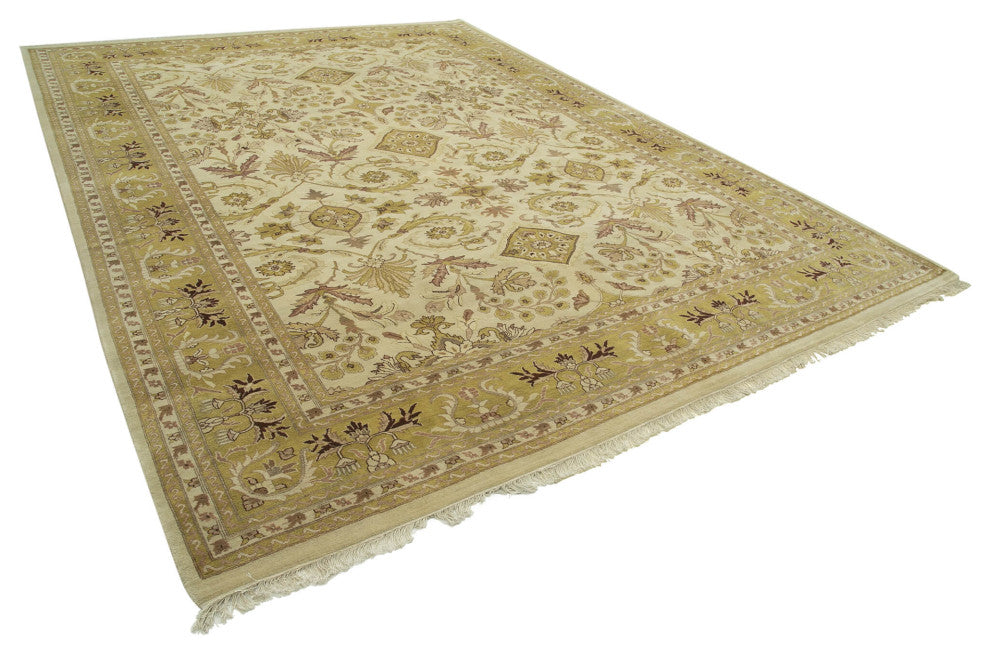 Rug N Carpet - Hand-Knotted Oriental 10' 0" x 13' 7" Pastel Oushak Area Rug