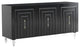 Modern Black Buffet, 3 Door Cabinet, Glam Sideboard, TV Stand Media Unit