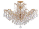 Maria Theresa 6 Light Ceiling Mount in Gold with Clear Hand Cut Crystal