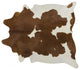 Pergamino Brown And White Cowhide Rug, Large