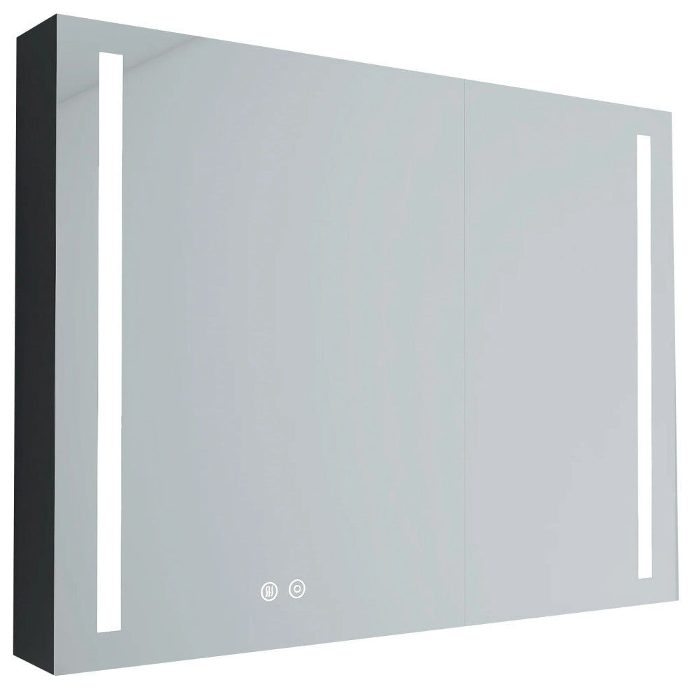 Surface Mount Bath Medicine Cabinet, Mirror and Shelves, 34"