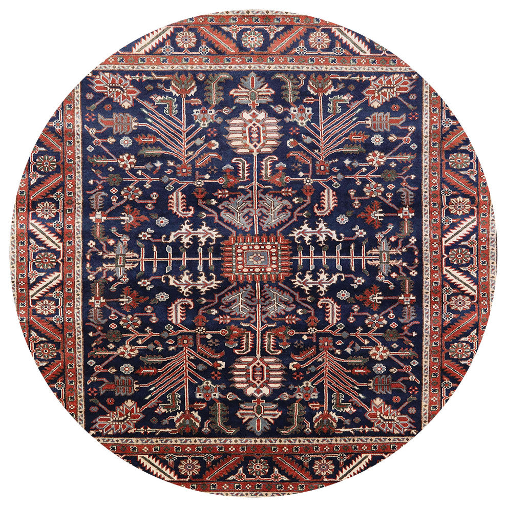 Ahgly Company Indoor Round Mid-Century Modern Area Rugs, 5' Round