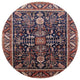 Ahgly Company Indoor Round Mid-Century Modern Area Rugs, 5' Round