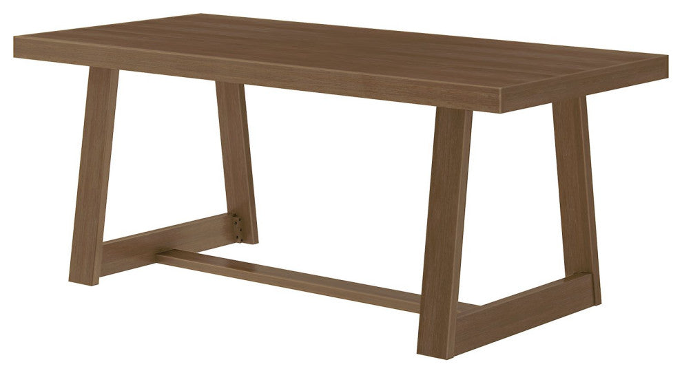 Classic Rectangular Dining Room Table (72in / 1830mm), Pecan Wirebrush