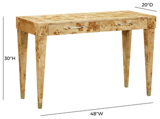 Brandyss Burl Work Desk, Natural