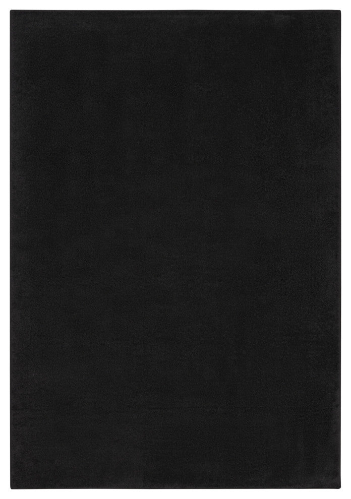 5' X 7' Black Stain Resistant Indoor Outdoor Area Rug