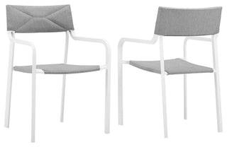 Raleigh Outdoor Patio Aluminum Armchair Set of 2