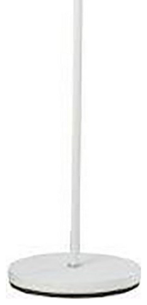 Benzara BM240395 Floor Lamp, Adjustable Torchiere Head/Sleek Metal Body, White