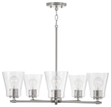Capital Lighting 446951-533 Baker 5 Light 27"W Chandelier - Brushed Nickel