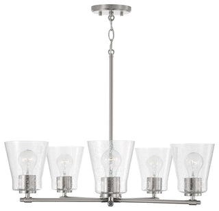 Capital Lighting 446951-533 Baker 5 Light 27"W Chandelier - Brushed Nickel