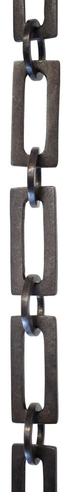 RCH Hardware Brass Rectangle Chandelier Chain, Various Finishes, Oil Bronzed Bla