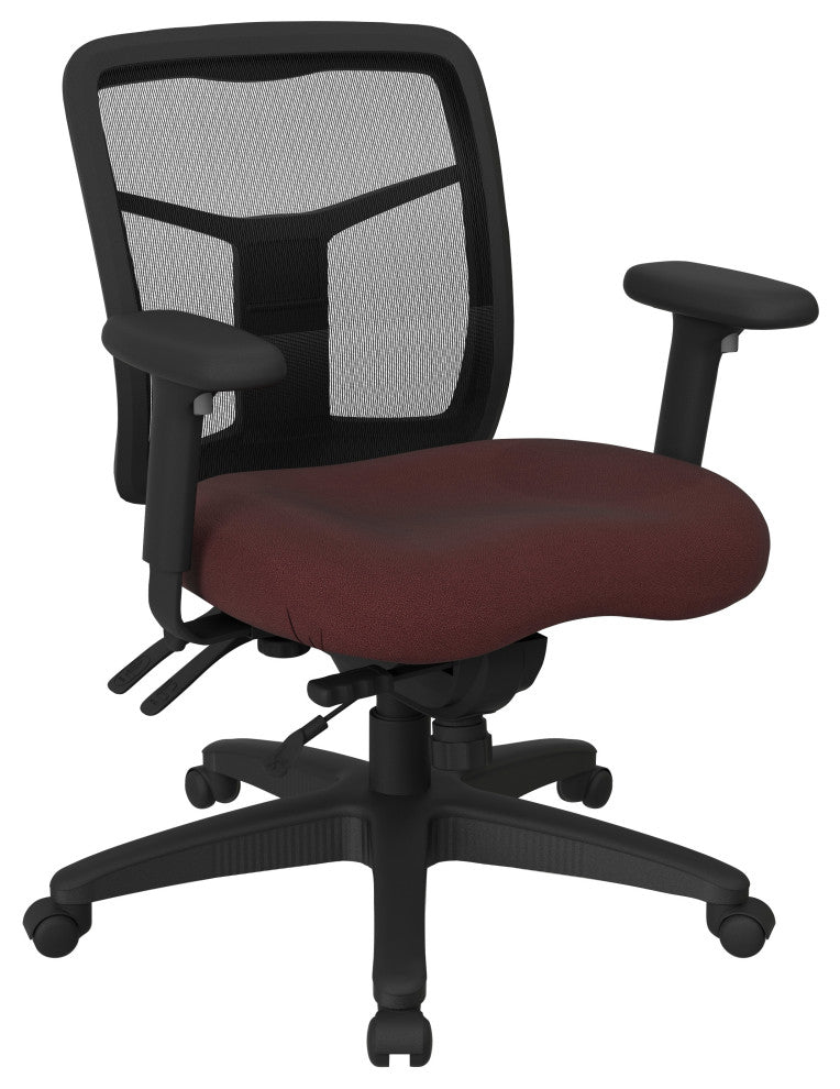 ProGrid Back Mid Back Managers Chair, Icon Burgundy