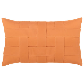 Basketweave Tuscan Lumbar Indoor/Outdoor Performance Pillow, 12"x20"