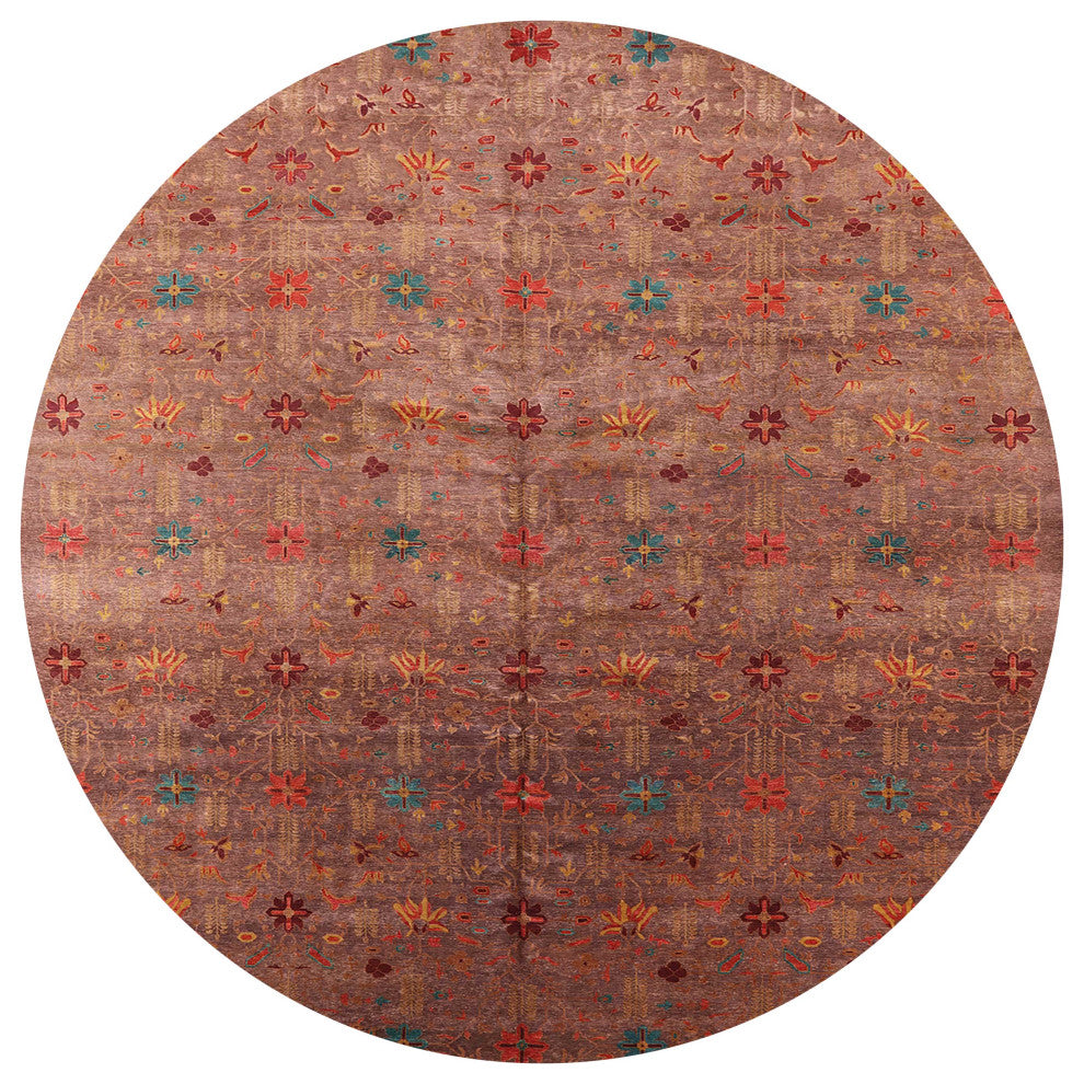 Ahgly Company Indoor Round Mid-Century Modern Area Rugs, 3' Round