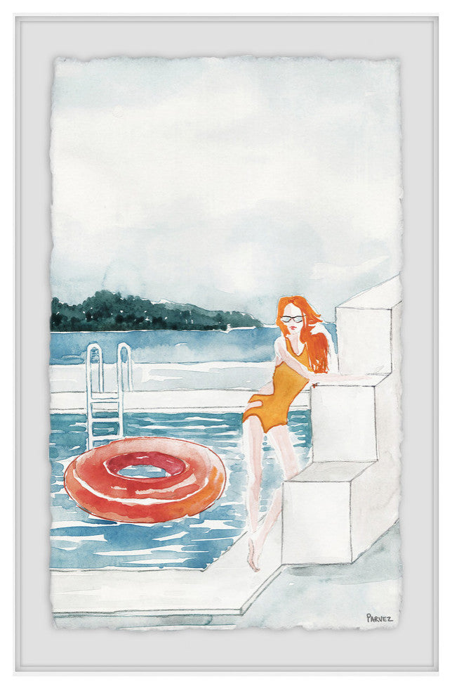 "Orange Is Summer" Framed Painting Print, 30"x45"