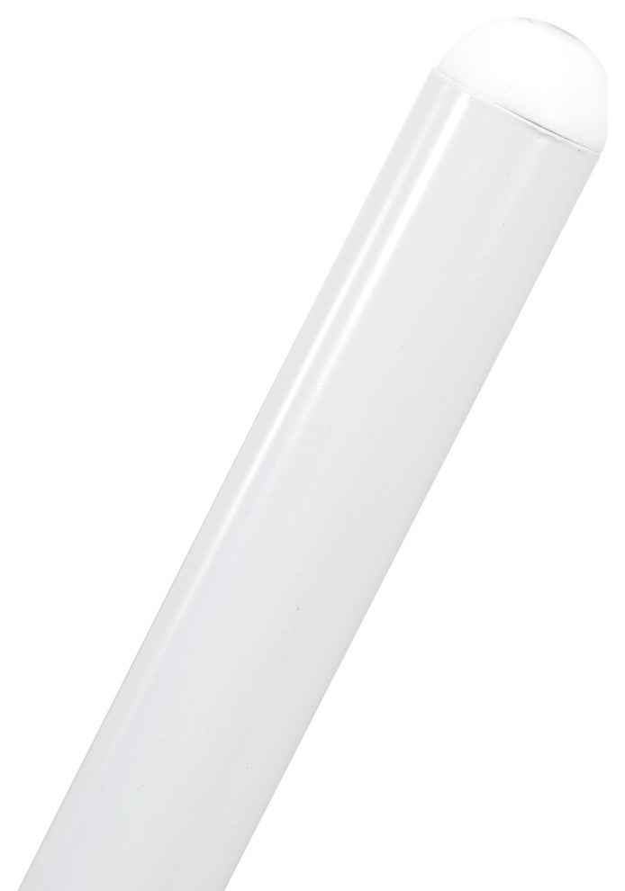 LeisureMod Ervilla Wicker Bar Stool With White Powder Coated Steel Frame, White