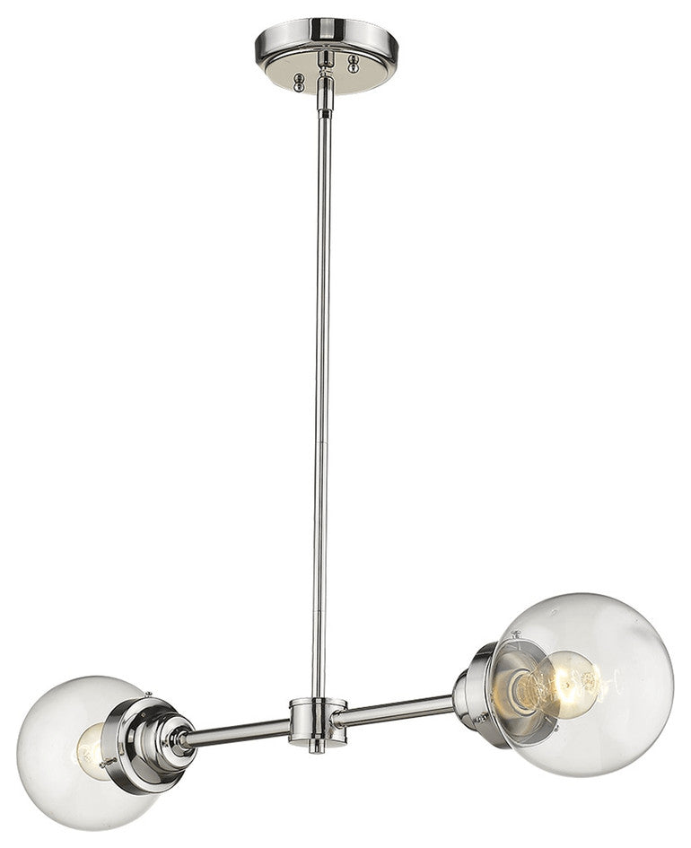 Portsmith 2-Light Polished Nickel Island Pendant