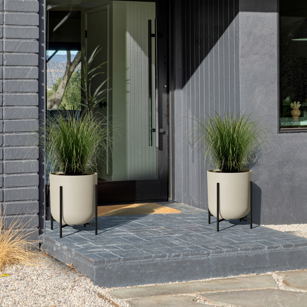 Veradek Mason Series Raised Kona 15" Planter With Stand Sand