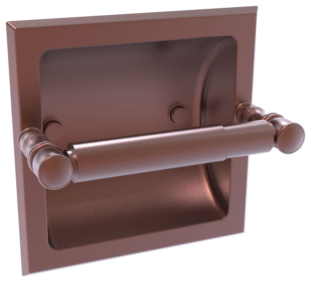 Carolina Recessed Toilet Paper Holder, Antique Copper