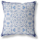18 Blue Gray Geostar Indoor Outdoor Throw Pillow