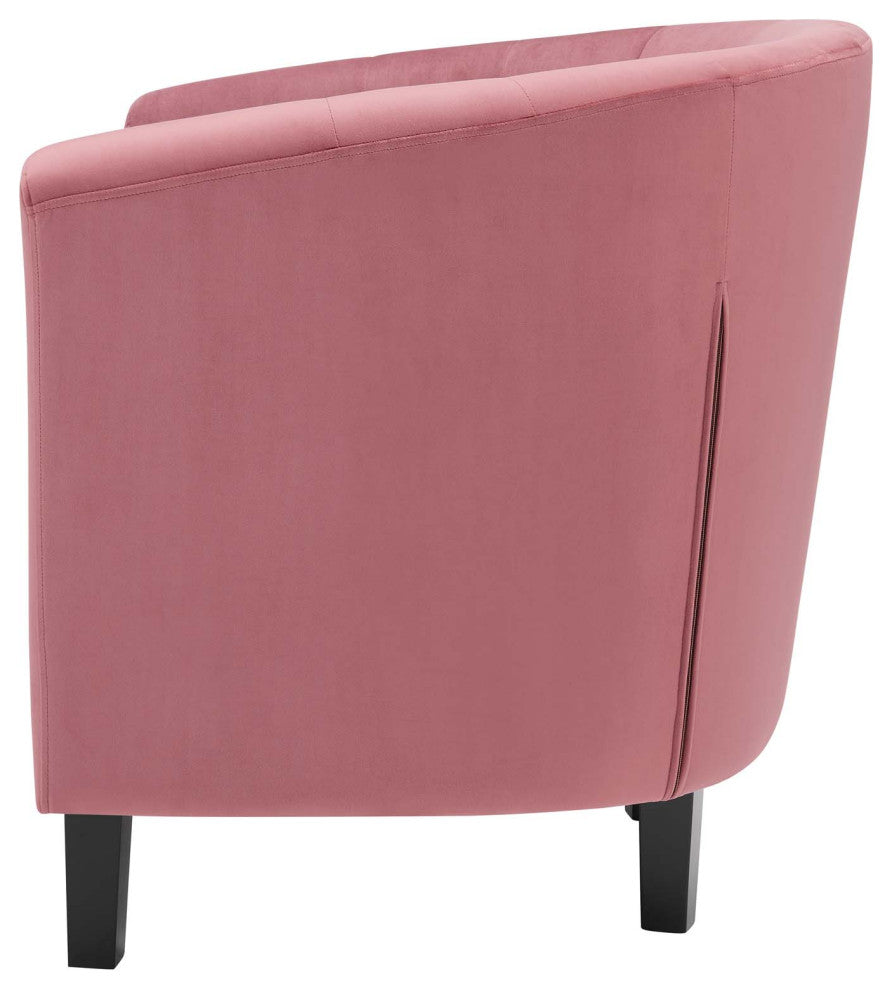 Armchair Accent Chair, Velvet, Pink, Modern, Living Lounge Hotel Hospitality