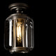 Fairwinds Outdoor Semi-Flush, Coastal Oil Rubbed Bronze Finish, Clear Glass