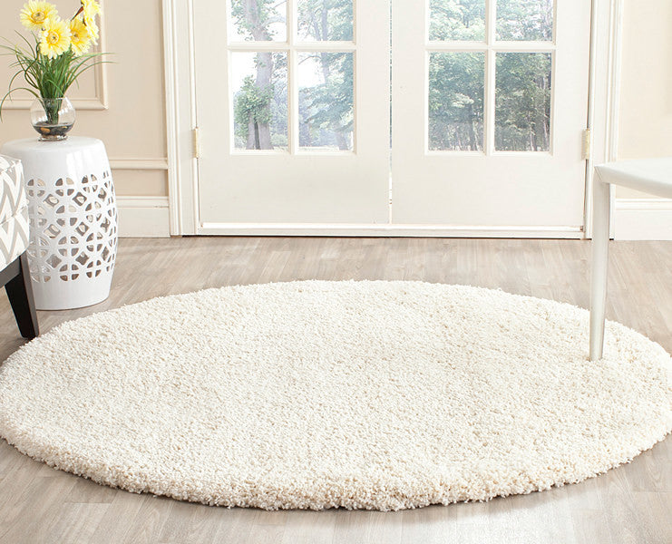 Safavieh Milan Shag Sg180-1212 Rug, Ivory, 2'0" X 8'0"
