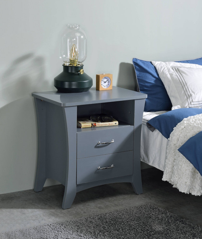 Colt Nightstand, Gray Finish