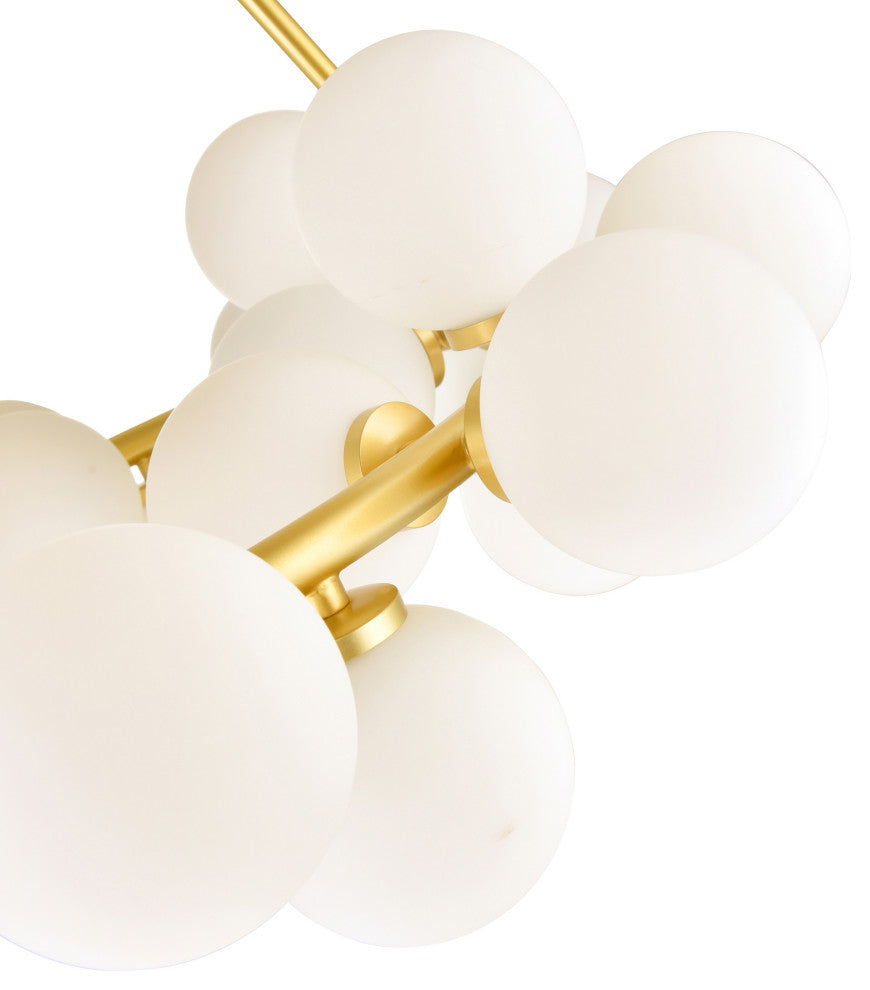 Arya 70 Light Chandelier With Satin Gold Finish