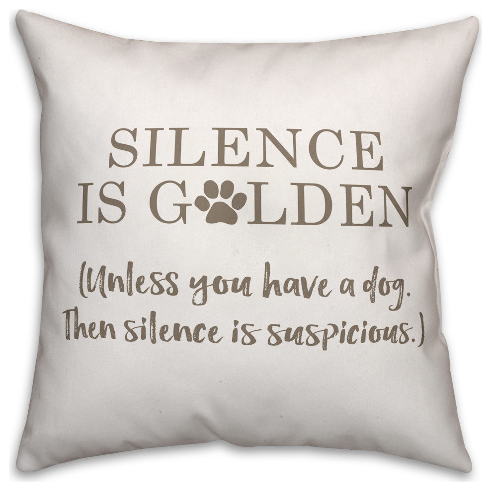 Suspicous Silence 18x18 Spun Poly Pillow