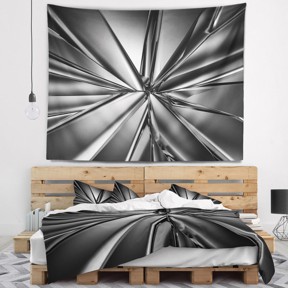 Futuristic Crystal Background Abstract Wall Tapestry, 92"x78"